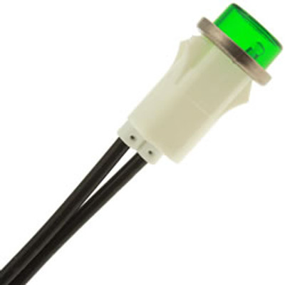 GREEN CARTRIDGE LAMP WIRE LEADS 125V