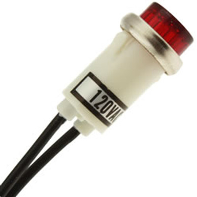 RED BULB 6-INCH LEADS 125V