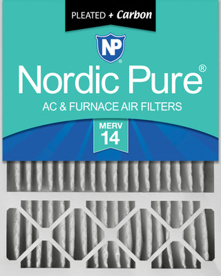 20X25X5 H 1 PACK NORDIC PURE MERV 14 MPR 2800 FILTER ACTUAL SIZE 19.88 X 24.88 X 4.38 MADE IN USA IN-BF837