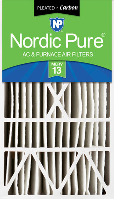 16X28X6 1 PACK NORDIC PURE MERV 13 MPR 2200-2400 FILTER ACTUAL SIZE 15.44 X 26.94 X 6 MADE IN USA IN-BDBH9