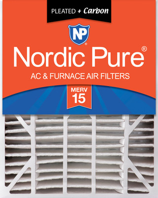 20X25X6 1 PACK NORDIC PURE MERV 15+ MPR 2800 FILTER ACTUAL SIZE 19.75 X 24.25 X 6 MADE IN USA IN-BDC07