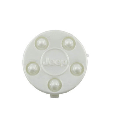 HUBCAP CENTER FOR FROZEN JEEP (WHITE)