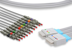 IN-71JD4 EKG LEADWIRES 10 LEADS BANANA Replacement
