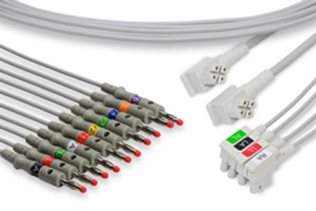 IN-71KB1 EKG LEADWIRES 10 LEADS BANANA Replacement