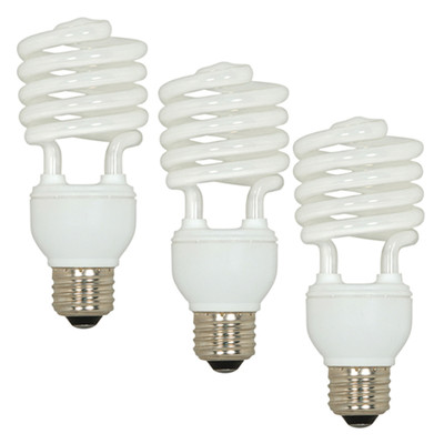 23 WATT MINI SPIRAL COMPACT FLUORESCENT 5000K 82 CRI MEDIUM BASE 120 VOLTS 3 PACK IN-28WU1