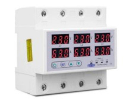 NORMAL OVER/UNDER VOLTAGE PROTECTOR 4P 63A 3 PIN Replacement