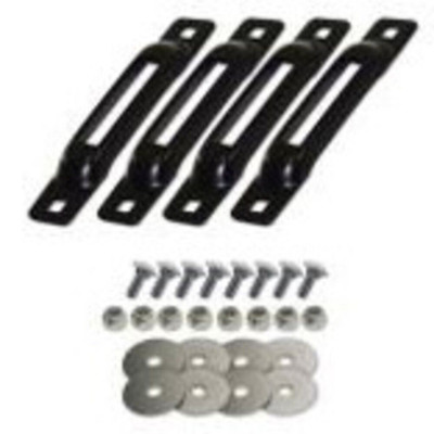 BLACK E TRACK SINGLE STRAP ANCHOR 4 PACK WITH CARRIAGE BOLTS Replacement