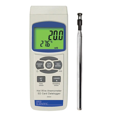 HOT WIRE ANEMOMETER SD CARD LOGGER