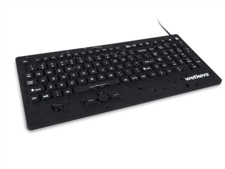 WETKEYS BACKLIT RUGGED POINT INDUSTRIAL GRADE FULL SIZE KEYBOARD WITH TRACK POINTER USB