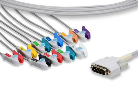 ST-1212 DIRECT-CONNECT EKG CABLES PINCH/GRABBER
