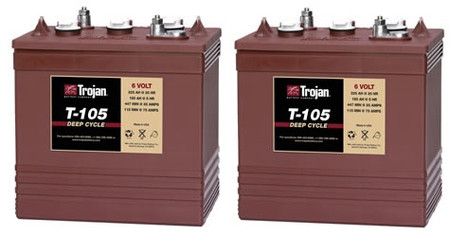 6 VOLT DEEP-CYCLE FLOODED BATTERY GC2 225AH 2 PACK 12 TOTAL VOLTS