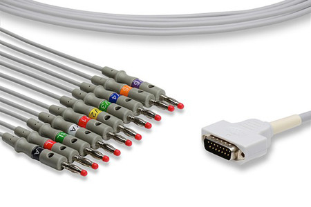 MAC 1100 DIRECT-CONNECT EKG CABLES BANANA