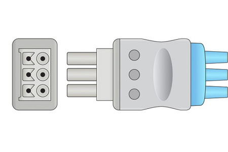 AS/3 ECG LEADWIRES PINCH/GRABBER