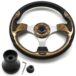 PRO FIT 13 INCH STEERING WHEEL WOOD GRAIN RXV MODEL FOR YEAR 2013