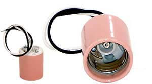 HID SOCKET MOGUL BASE PINK 4KV PULSE CERAMIC STYLE LAMPS 12" LEADS EX39 BASE ONLY Replacement