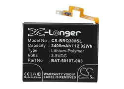 CS-BRQ300SL BLACKBERRY MOBILE SMARTPHONE BATTERY BLACK Replacement