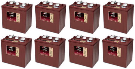 6 VOLT DEEP-CYCLE FLOODED BATTERY GC2 240AH 8 PACK 48 TOTAL VOLTS