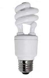 9W Spiral CFL E26 - 2700K Replacement