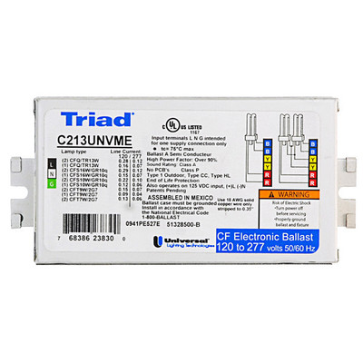 Triad CT213UNVME Replacement Ballast Electronic 120-277V