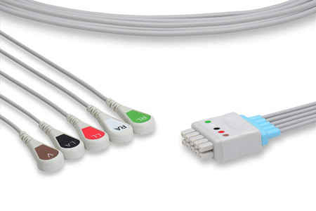 DASH 3000 ECG LEADWIRES SNAP (GROUPED)