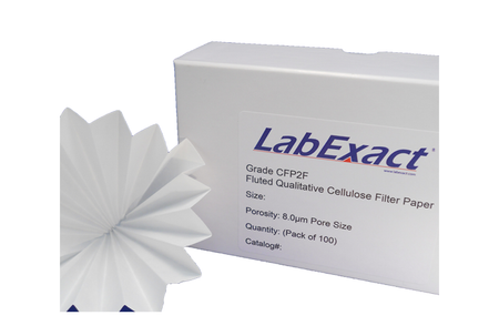 Fluted Grade CFP2 Filter Paper 12.5cm Diameter 100 Pack Replacement