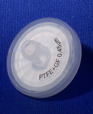 Sterile PTFE Syringe Filters 0.45?m 25mm GF Prefilter 100pk Replacement