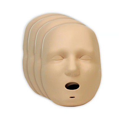 Prestan Professional 4-Pack Medium Skin Adult Manikin Faces Replacement