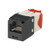 PANDUIT CATEGORY 5E RJ45 8-POSITION 8-WIRE UTP MINI-COM UNIVERSAL JACK MODULE HAS TG-STYLE TERMINATI ION AND IS BLACK