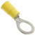 3M VINYL INSULATED RING TERMINAL WITH BUTTED SEAM FOR WIRE SIZES 12-10 AND 38 INCH STUD COLOR YELLO OW SINGLE