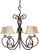 TAPAS 5 LIGHT 29 INCH CHANDELIER WITH LINEN WAFFLE SHADE OLD BRONZE TRADITIONAL