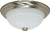 2 LIGHT ES 11 INCH FLUSH FIXTURE WITH ALABASTER GLASS 2 13W GU24 LAMPS INCLUDED BRUSHED NICKEL TRANS