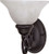 CASTILLO 1 LIGHT 8 INCH WALL FIXTURE WITH ALABASTER SWIRL GLASS TEXTURED BLACK TRANSITIONAL
