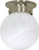 1 LIGHT 6 INCH CEILING MOUNT WITH ALABASTER GLASS 1 13W GU24 LAMP INCLUDED BRUSHED NICKEL UTILITY