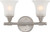 SURREY 2 LIGHT VANITY FIXTURE WITH FROSTED GLASS BRUSHED NICKEL CONTEMPORARY