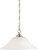 DUPONT 1 LIGHT 16 INCH HANGING DOME WITH SATIN WHITE GLASS BRUSHED NICKEL TRANSITIONAL
