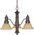 GOTHAM 3 LIGHT 23 INCH CHANDELIER WITH CHAMPAGNE LINEN WASHED GLASS MAHOGANY BRONZE TRANSITIONAL