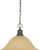 1 LIGHT 16 INCH PENDANT WITH CHAMPAGNE LINEN WASHED GLASS MAHOGANY BRONZE TRANSITIONAL