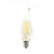 LED4CA1027KFILE12F 4 WATT LED FROST FILAMENT CA10 BULB CANDELABRA E12 BASE FROST FINISH