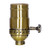 ON-OFF TURN KNOB SOCKET WITH REMOVABLE KNOB 18 IPS 3 PIECE STAMPED SOLID BRASS ANTIQUE BRASS FIN NISH; 250W; 250V