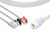 IN-714D0 DIRECT-CONNECT ECG CABLES 3 LEADS PINCH/GRABBER