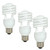 18 WATT MINI SPIRAL COMPACT FLUORESCENT 2700K 82 CRI MEDIUM BASE 120 VOLTS 3 PACK IN-28VY8