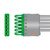 Replacement: 5 lead, Molded Din-Style, Snap, 0.9m , AHA, Reusable