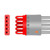 Replacement: 5 lead, IntelliVue, Grabber, 0.9m , AHA, Chest lead, Reusable