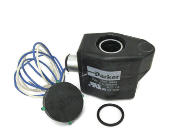 120V Encapsulated Coil, Leaded Wire, Green Led