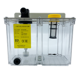 LubeTool A72.079262 3.6 L Transparent Polyester MQL Reservoir with Low-Level Switch - front