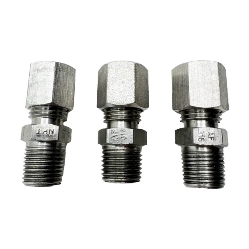 Straight Compression Fittings — Stainless Steel
