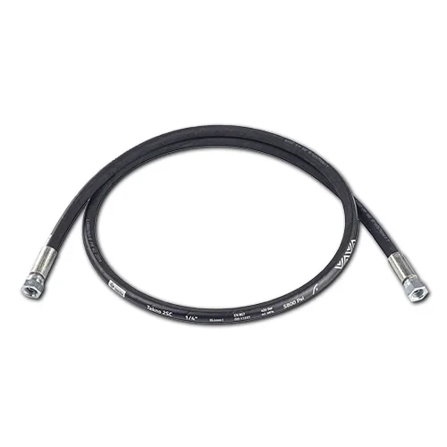 7.5 m high-pressure grease connection hose assembly with 1/4" male and female fittings (907-0102-075)
