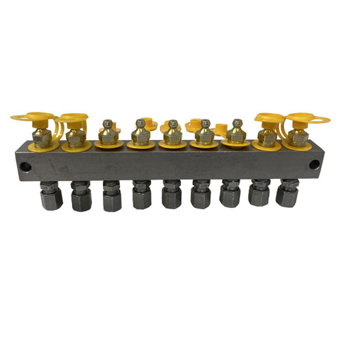 Remote Grease Manifold 9 point Carbon Steel 1/8"NPT