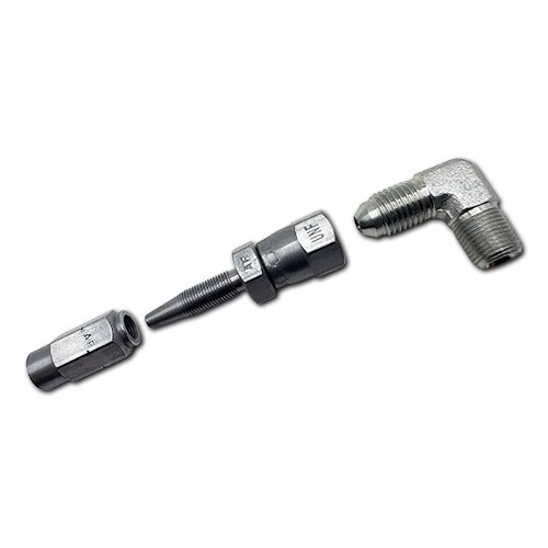 Straight-to-90° JIC Assembly with Threaded Sleeve – for 8.6 mm High-Pressure Hose