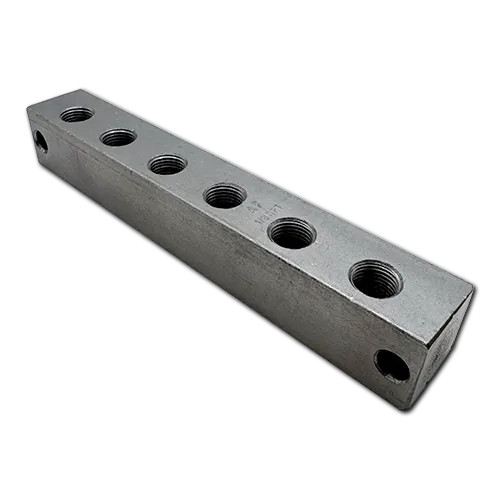 6-Point Remote Grease Manifold Header Block - 1/8